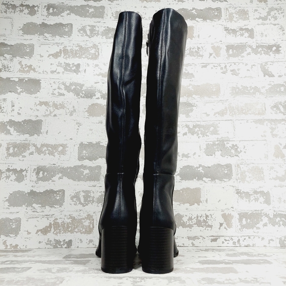 NEW Nordstrom RACK Virginia Block Heel Tall Boot In Black C148 - Picture 6 of 12